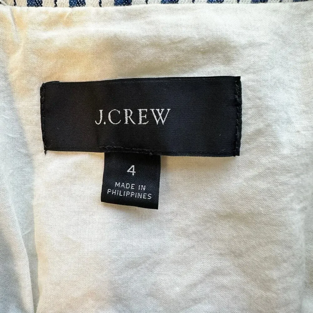J. Crew Willa Blazer in Stripe Blue Cream 4 Preppy Nautical Academia